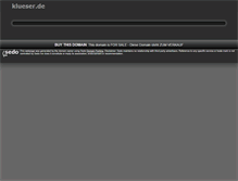 Tablet Screenshot of klueser.de